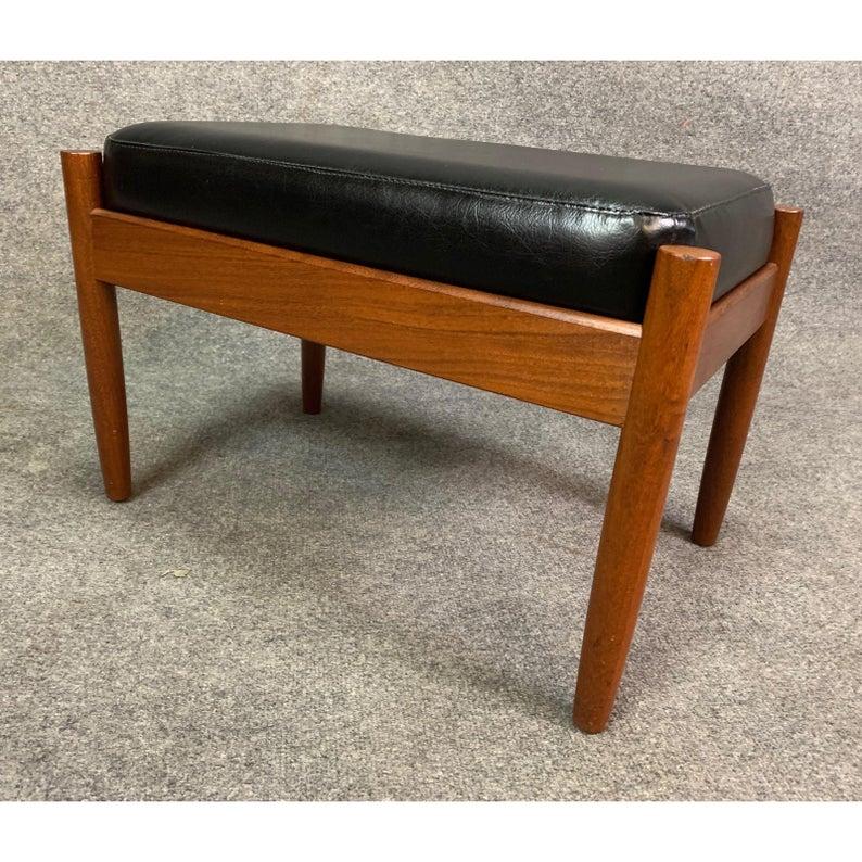 Woodwork Vintage Danish Mid-Century Modern Teak Ottoman