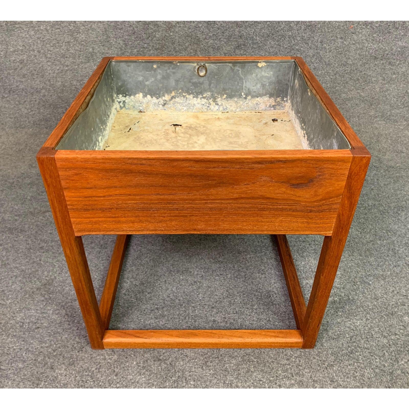 Mid-20th Century Vintage Danish Mid-Century Modern Teak Planter