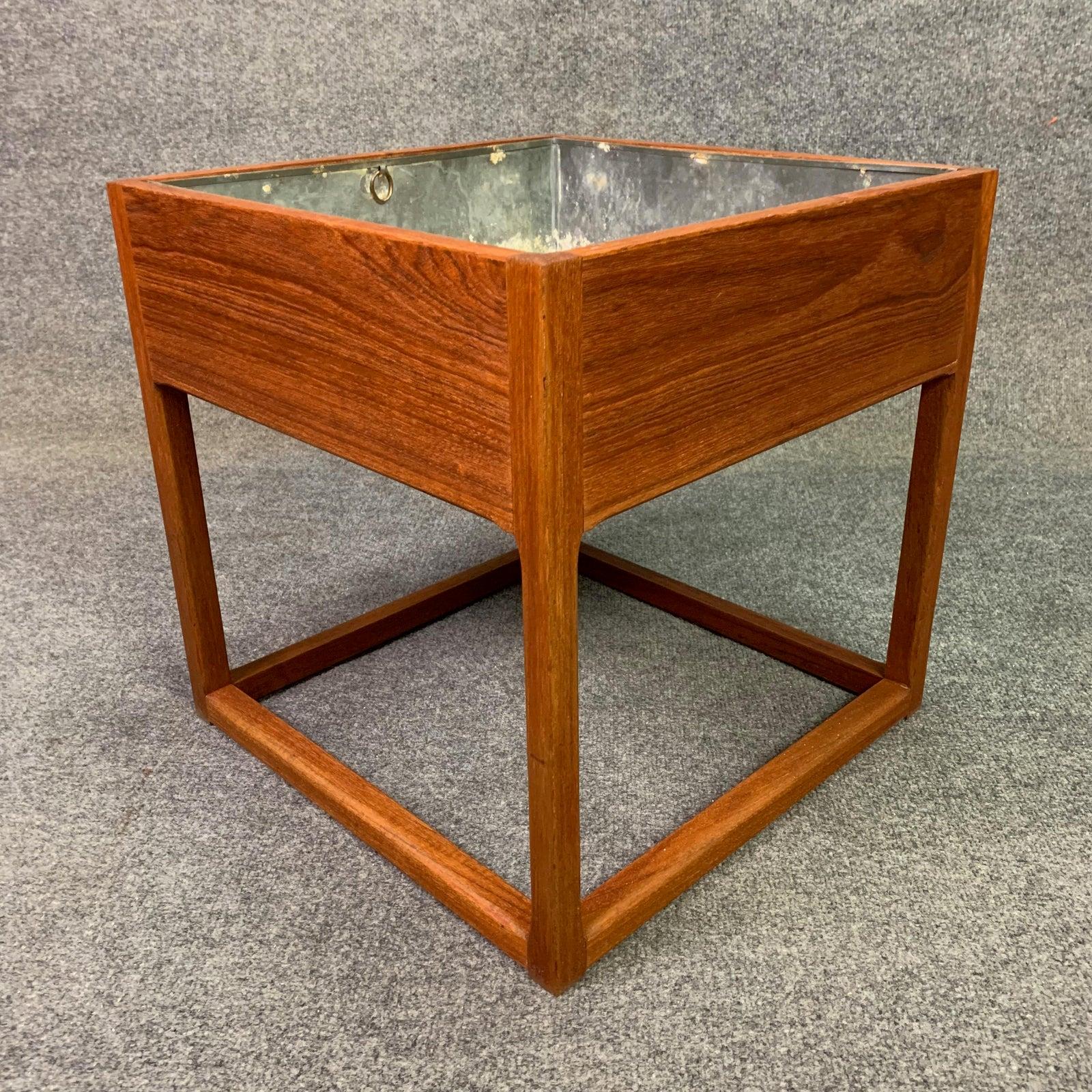 Vintage Danish Mid-Century Modern Teak Planter 1