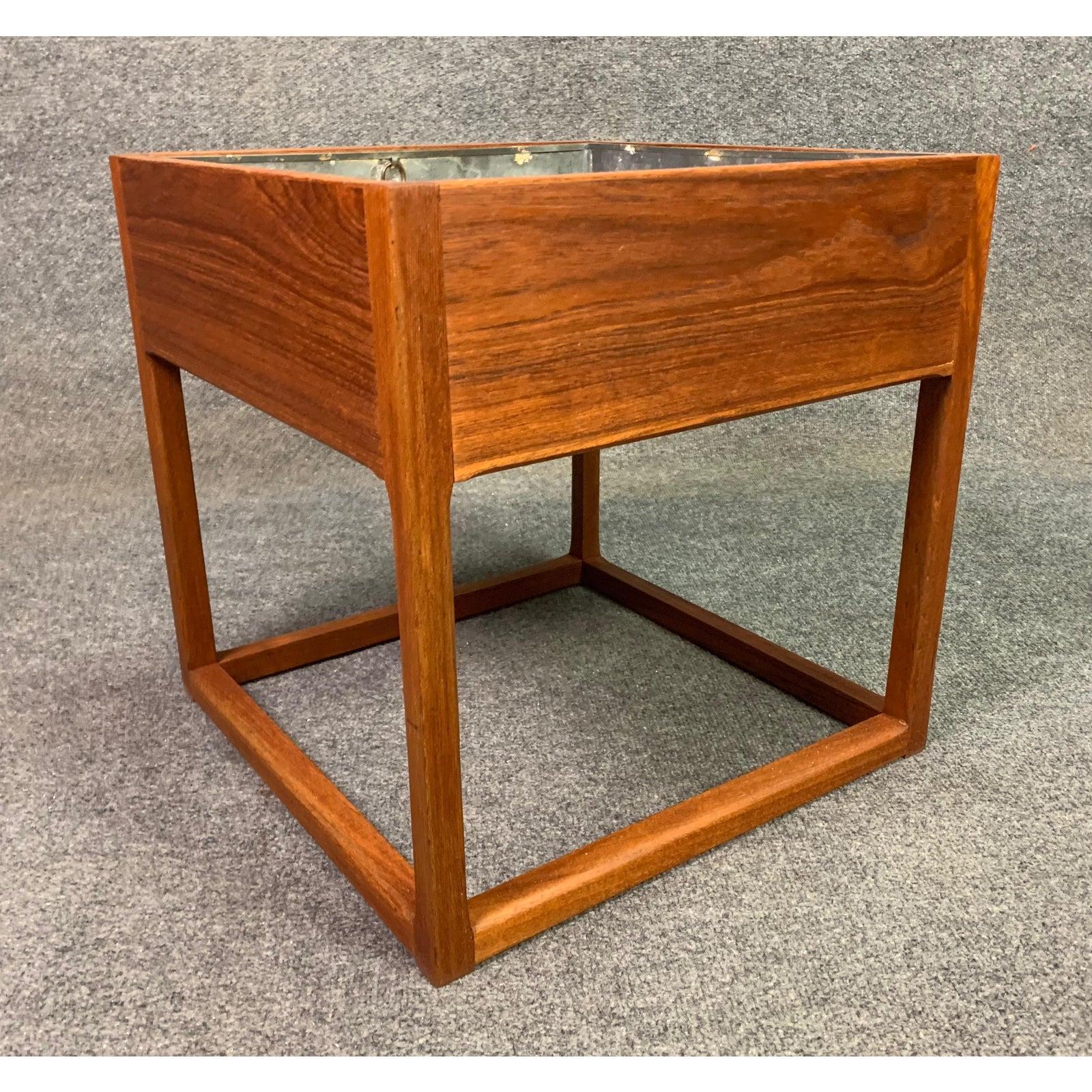 Vintage Danish Mid-Century Modern Teak Planter 2