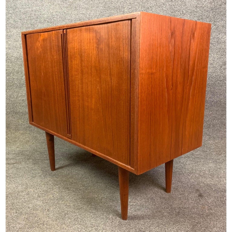 Vintage Danish Mid-Century Modern Teak Record Cabinet by ...