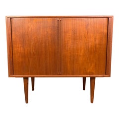 Vintage Danish Mid-Century Modern Teak Record Cabinet by Kai Kristiansen
