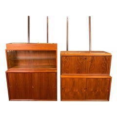 Vintage Danish Mid-Century Modern Teak "Royal System" Wall Unit by Cado