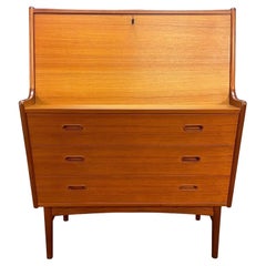 Vintage Danish Mid Century Modern Teak Secretary Desk by Arne Wahl Iversen