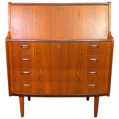 Vintage Danish Mid-Century Modern Teak Secretary Desk by Pmj Mobelfabrik