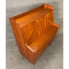 Vintage Danish Mid-Century Modern Teak Secretary Desk