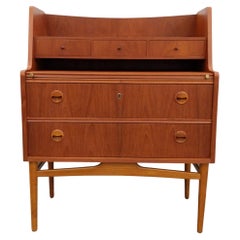 Vintage Danish Mid Century Modern Teak Secretary Desk (bureau secrétaire en teck)