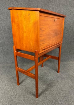 Vintage Danish Mid Century Modern Teak Secretary Desk "Model 62" by Arne Wahl Iv
