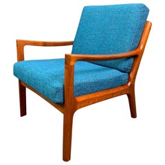 Vintage Danish Mid-Century Modern Teak "Senator" Lounge Chair by Ole Wanscher