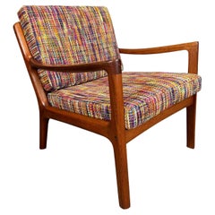 Vintage Danish Mid Century Modern Teak "Senator" Lounge Chair by Ole Wanscher