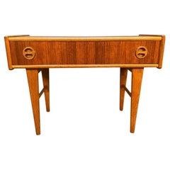 Vintage Danish Mid-Century Modern Teak Side Table, Entry Chest