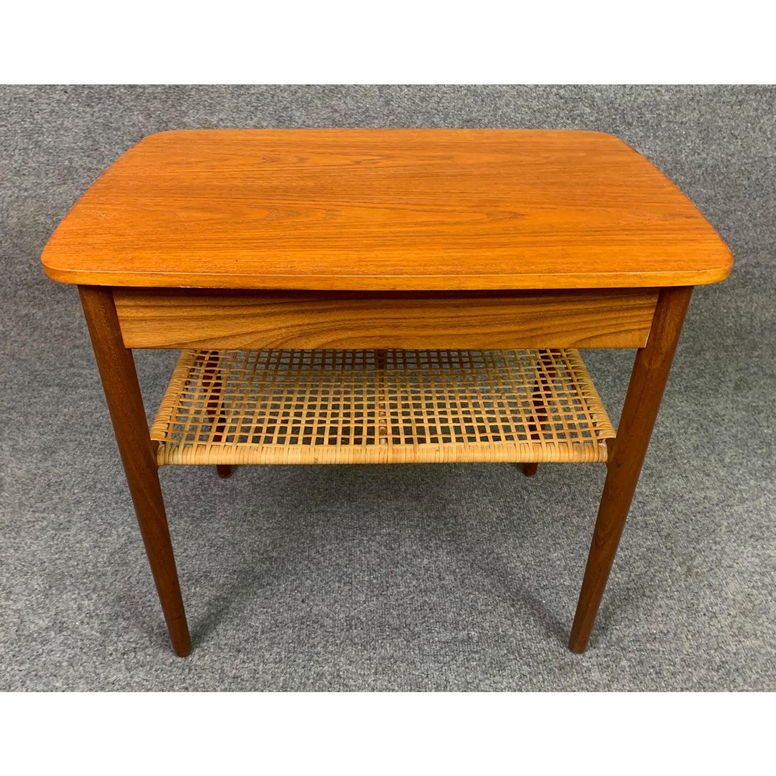 Scandinavian Modern Vintage Danish Mid-Century Modern Teak Side Table