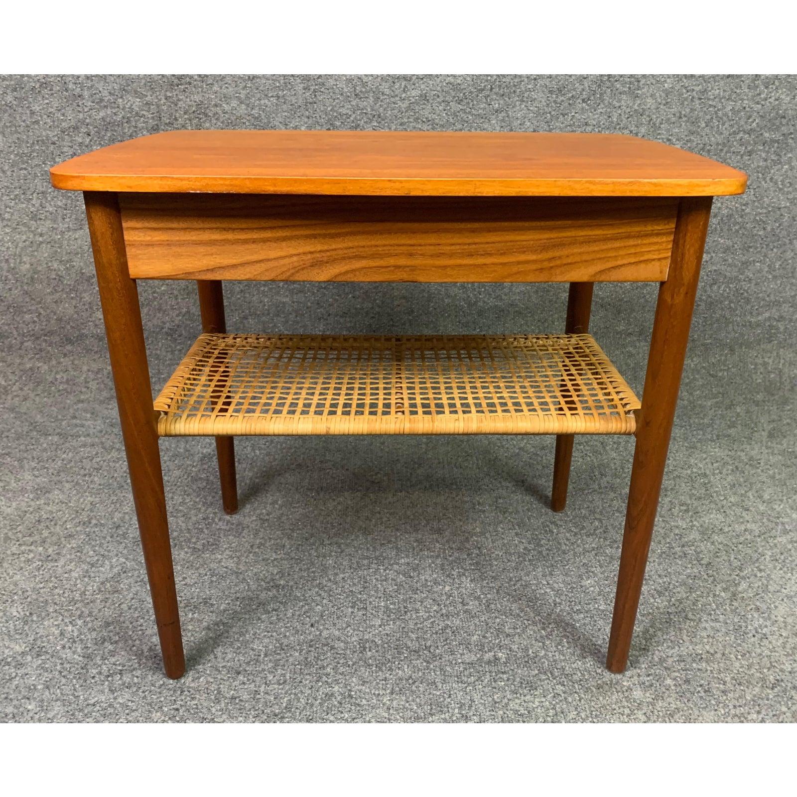 Woodwork Vintage Danish Mid-Century Modern Teak Side Table