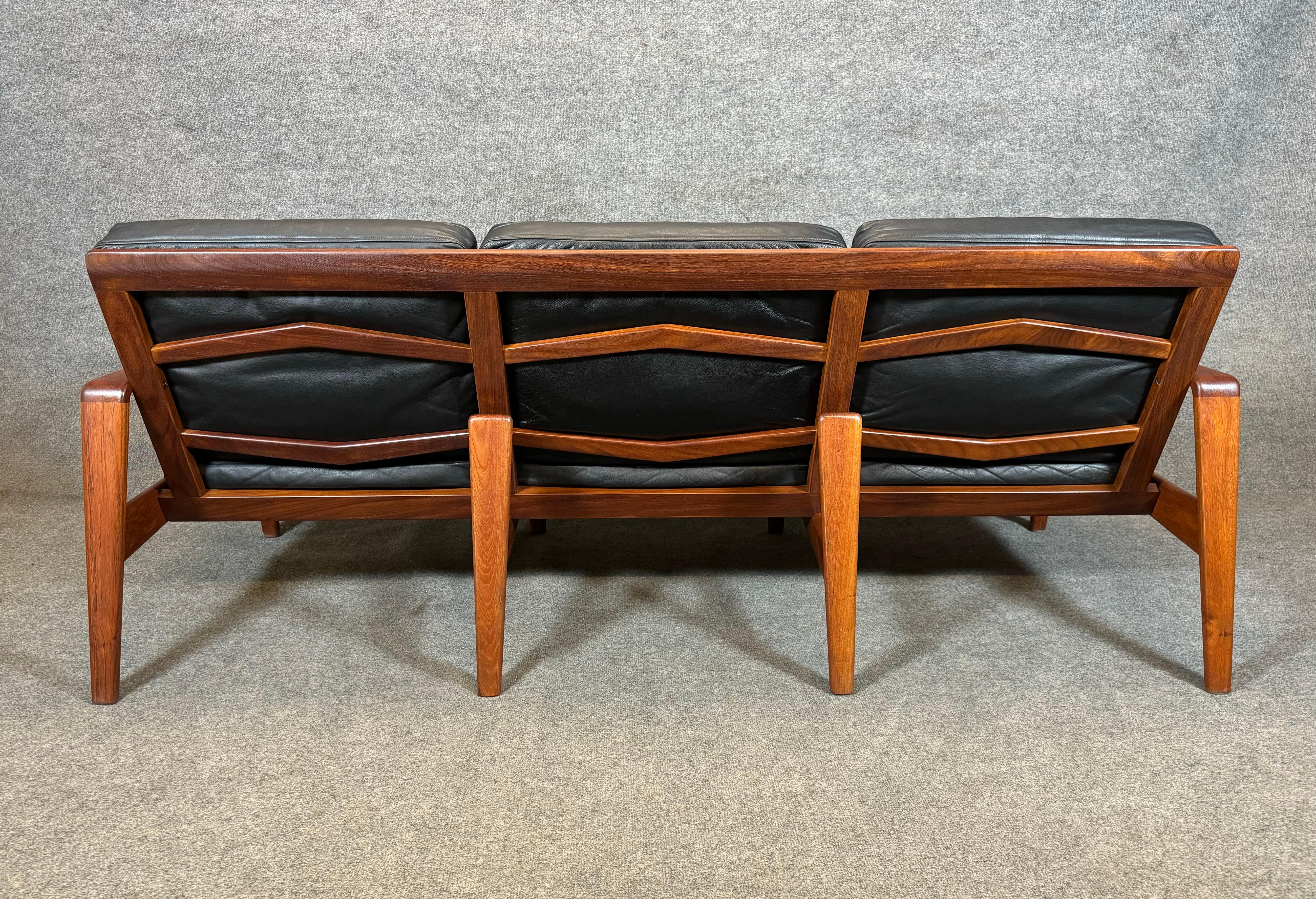 Mid-20th Century Vintage Danish Mid Century Modern Teak Sofa by Arne Wahl Iversen For Sale