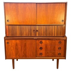 Vintage Danish Mid-Century Modern Teak Tall Credenza by Johannes Andersen