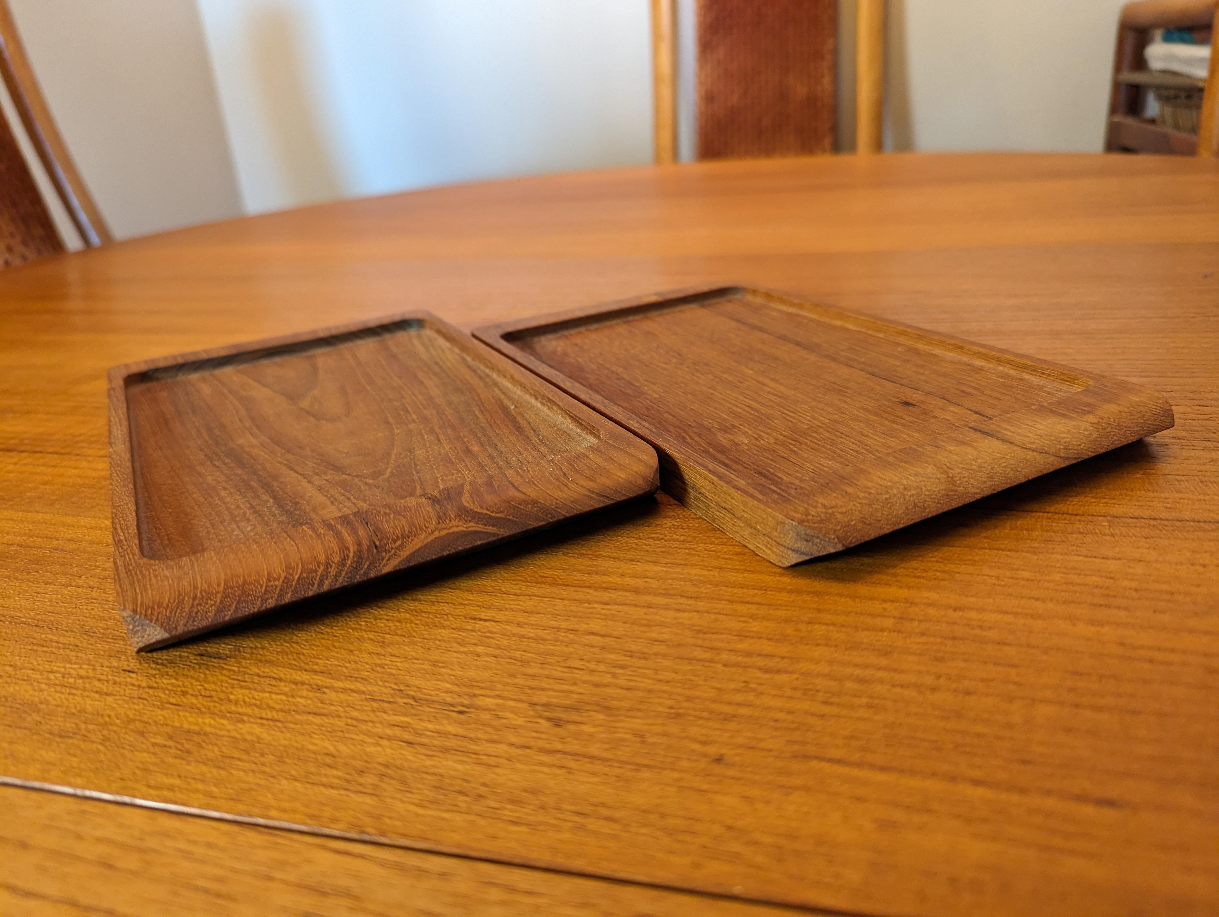 Just in, a pair of teak trays by Laurids Lønborg. Overall great condition for their age, these were sourced from a Hollywood Estate in California. Each measure approximately 9.75 x 5.75. If you have any questions, please feel free to reach out!