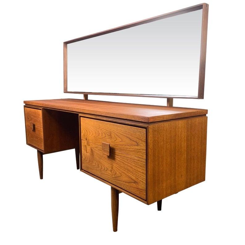English Vintage Danish Mid-Century Modern Teak Vanity Desk by Kofod Larsen for G Plan
