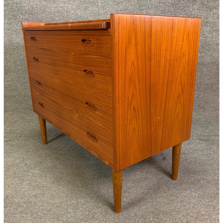 Mid Century Modern Teak Vanity Dresser Vtg DANISH MODERN mid century Teak