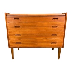 Vintage Danish Mid-Century Modern Teak Vanity Dresser
