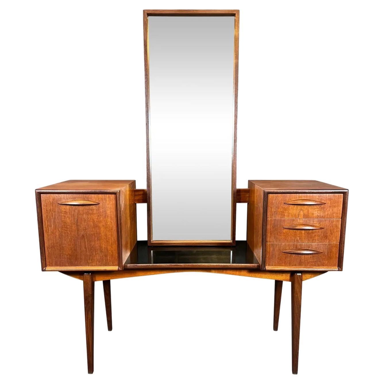 Vintage Danish Mid Century Modern Teak Vanity