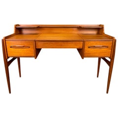 Vintage Danish Mid-Century Modern Teak Writing Desk Vanity