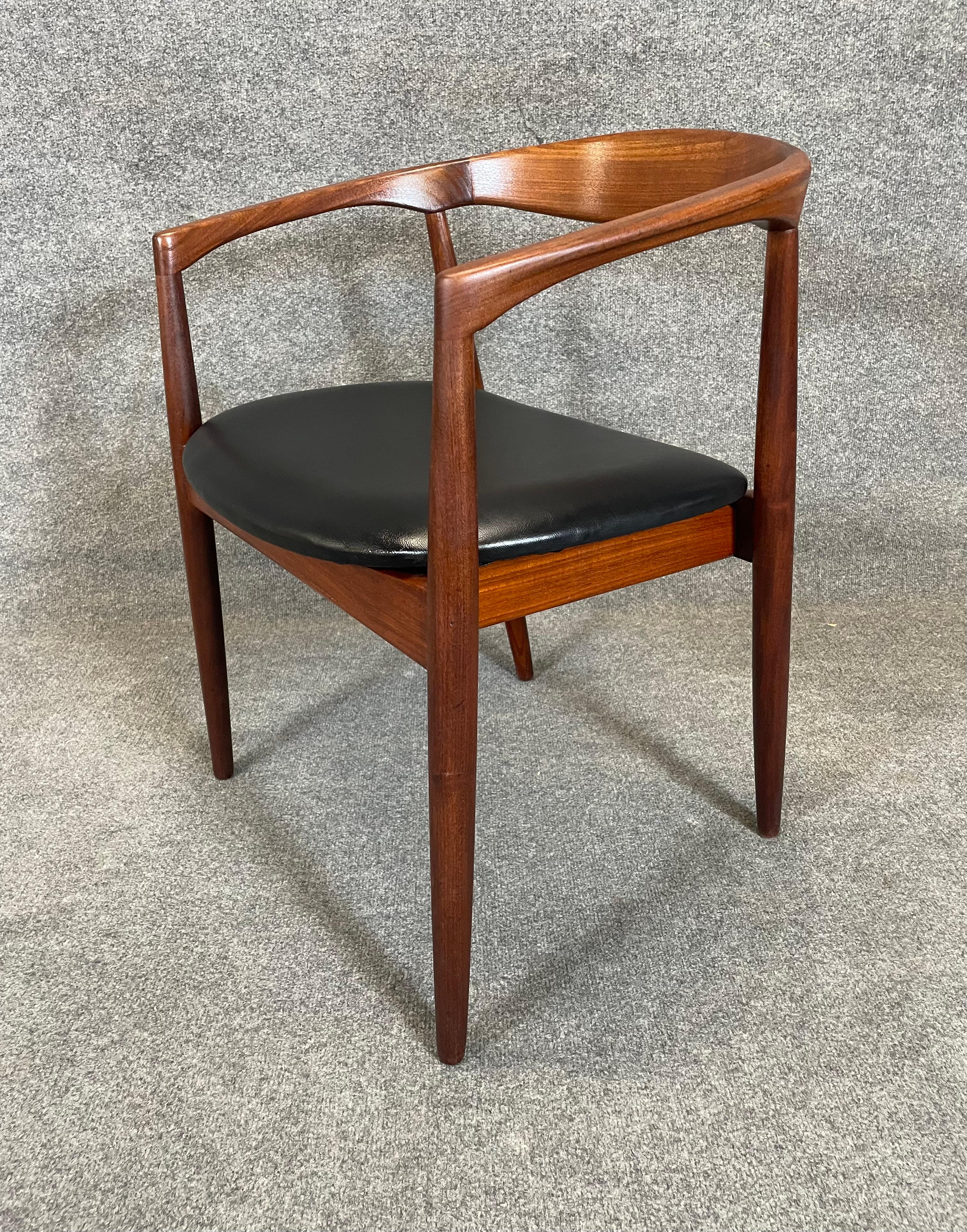 Chaise d'appoint vintage danoise moderne du milieu du siècle Troja de Kai Kristiansen  Bon état - En vente à San Marcos, CA