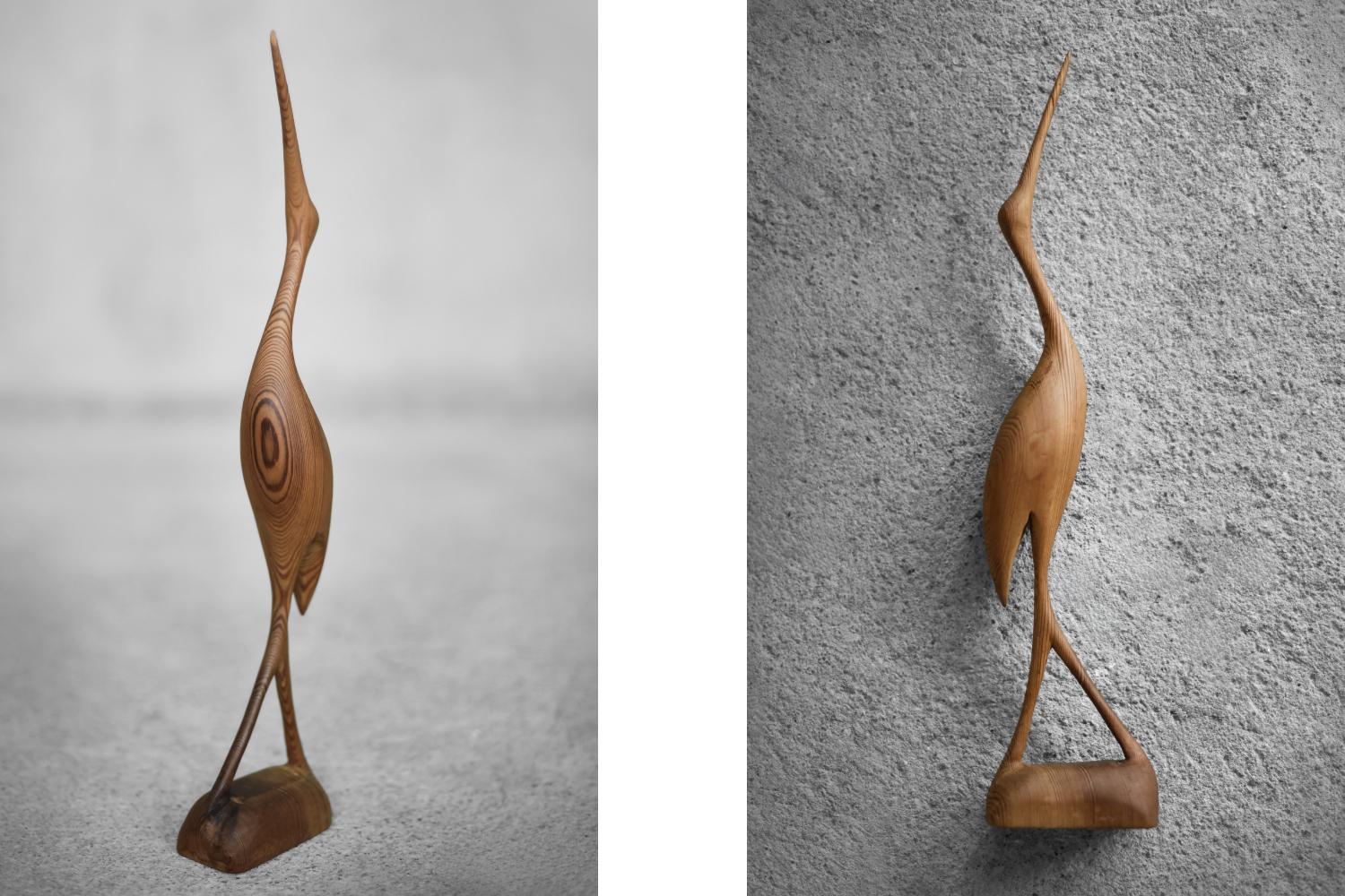 Danese Figurina di gru in legno danese d'epoca della metà del secolo scorso, anni '60 in vendita