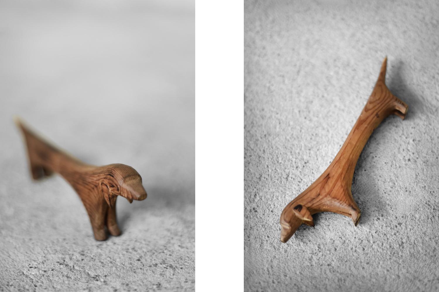Figurina di bassotto in legno danese d'epoca della metà del secolo scorso, anni '60 in vendita 1