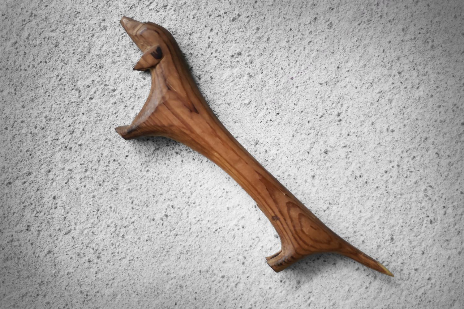 Figurina di bassotto in legno danese d'epoca della metà del secolo scorso, anni '60 in vendita 2