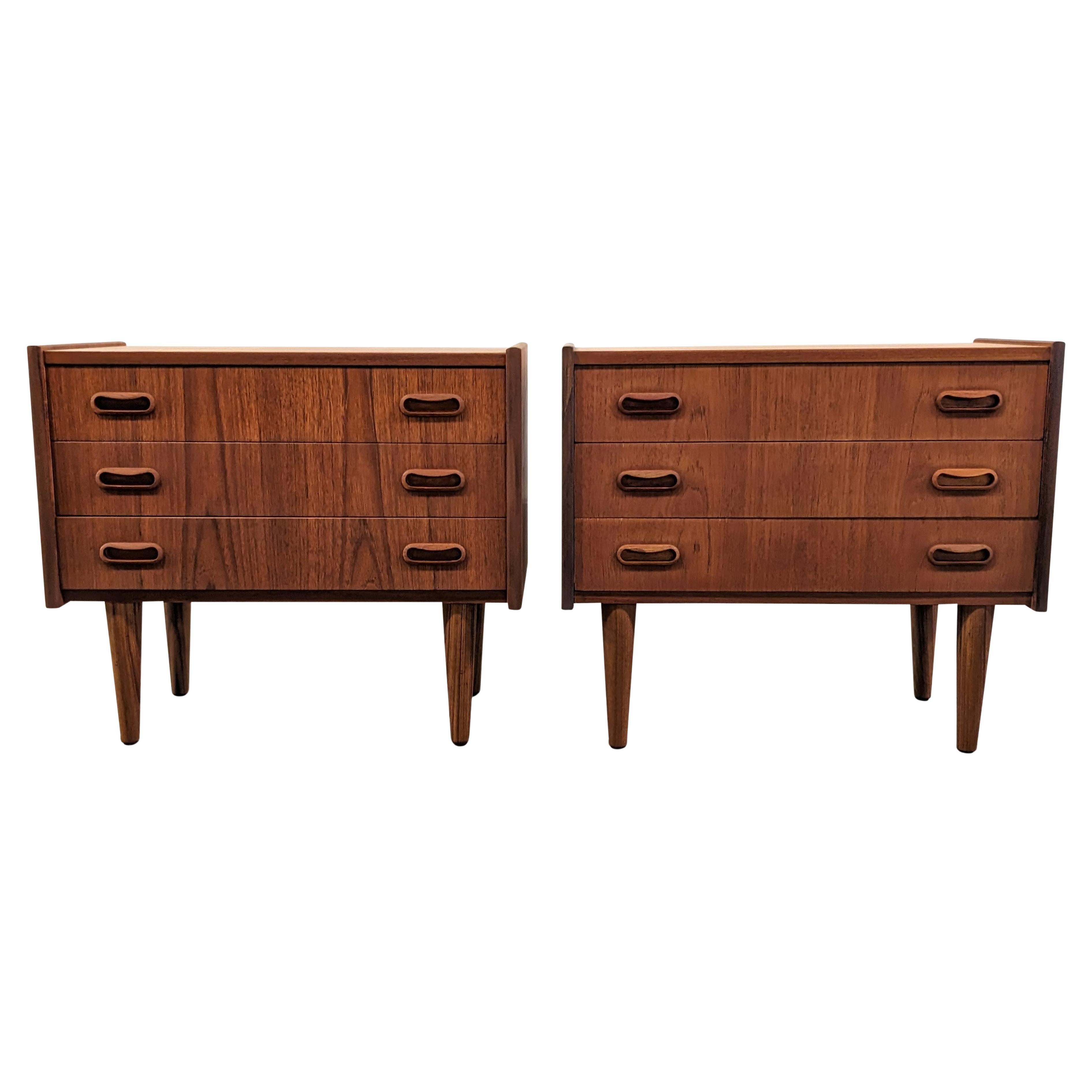 Pair of Midcentury Danish Teak Nightstands by Jesper at 1stDibs teak