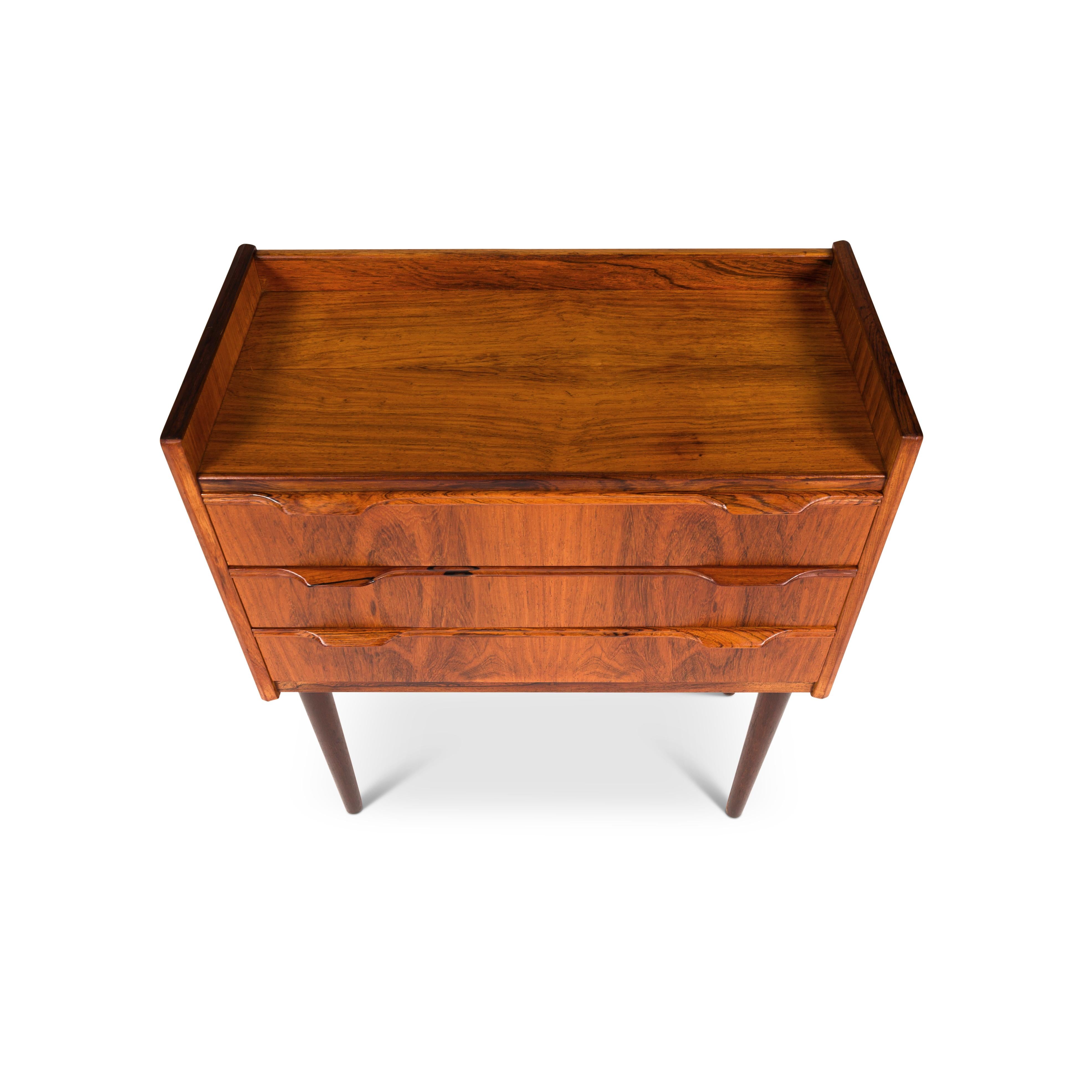 Vintage Danish Mid-Century Rosewood Accent Tables Nightstands Chest — Pair 5