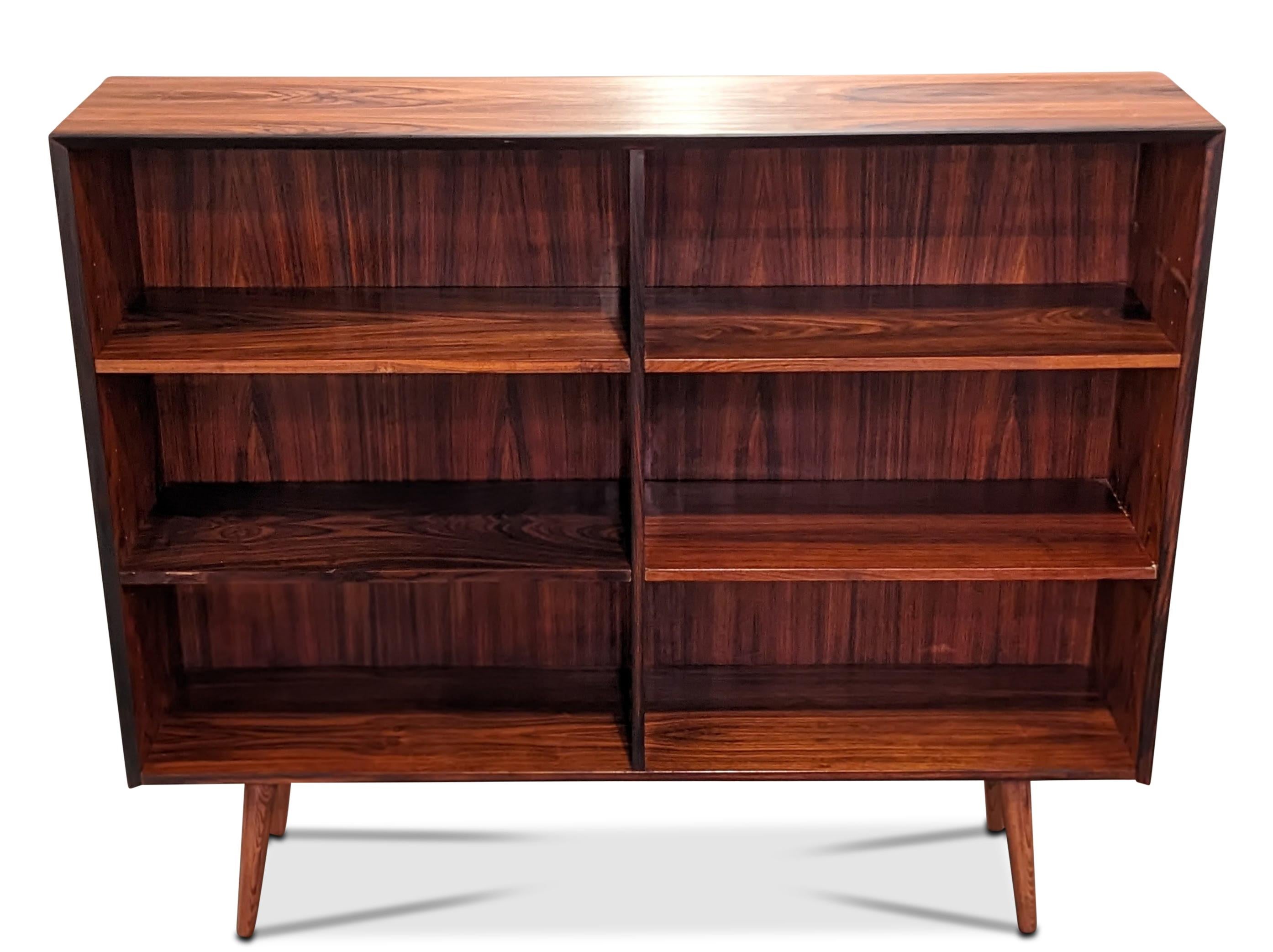 Vintage Danish Midcentury Rosewood Bookcase, 012307 In Good Condition In Jersey City, NJ