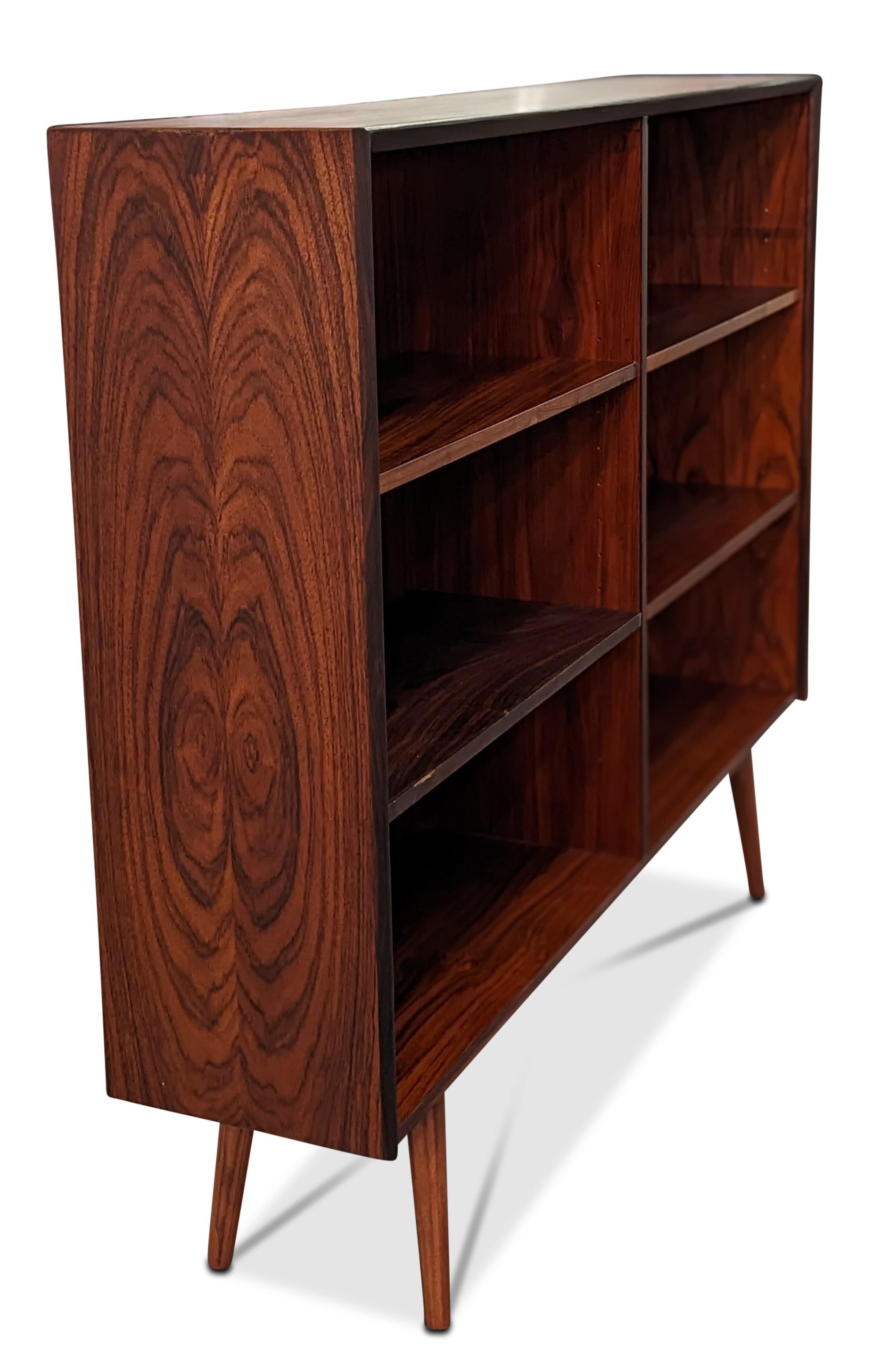 Mid-20th Century Vintage Danish Midcentury Rosewood Bookcase, 012307