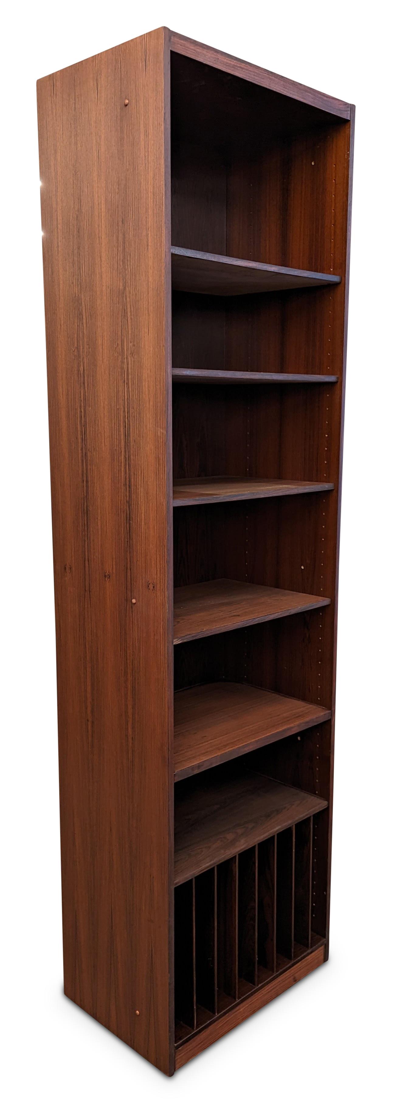 Mid-Century Modern Vintage Danish Midcentury Rosewood Bookcase, 062321