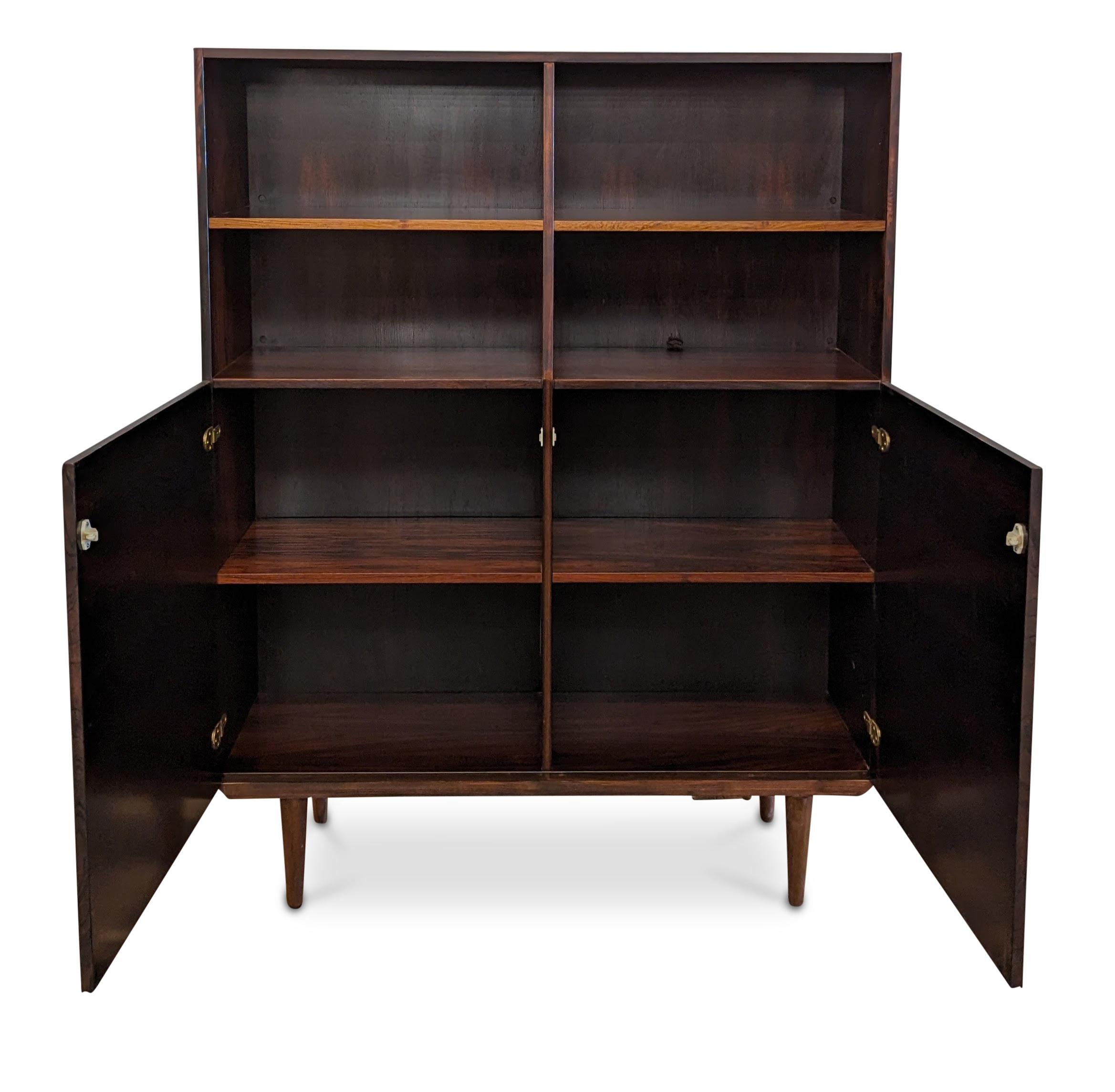 Mid-Century Modern Vintage Danish Midcentury Rosewood Bookcase, 06235