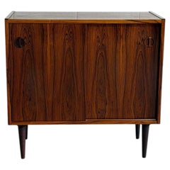 Vintage Danish Mid Century Rosewood Cabinet on Tapered Legs