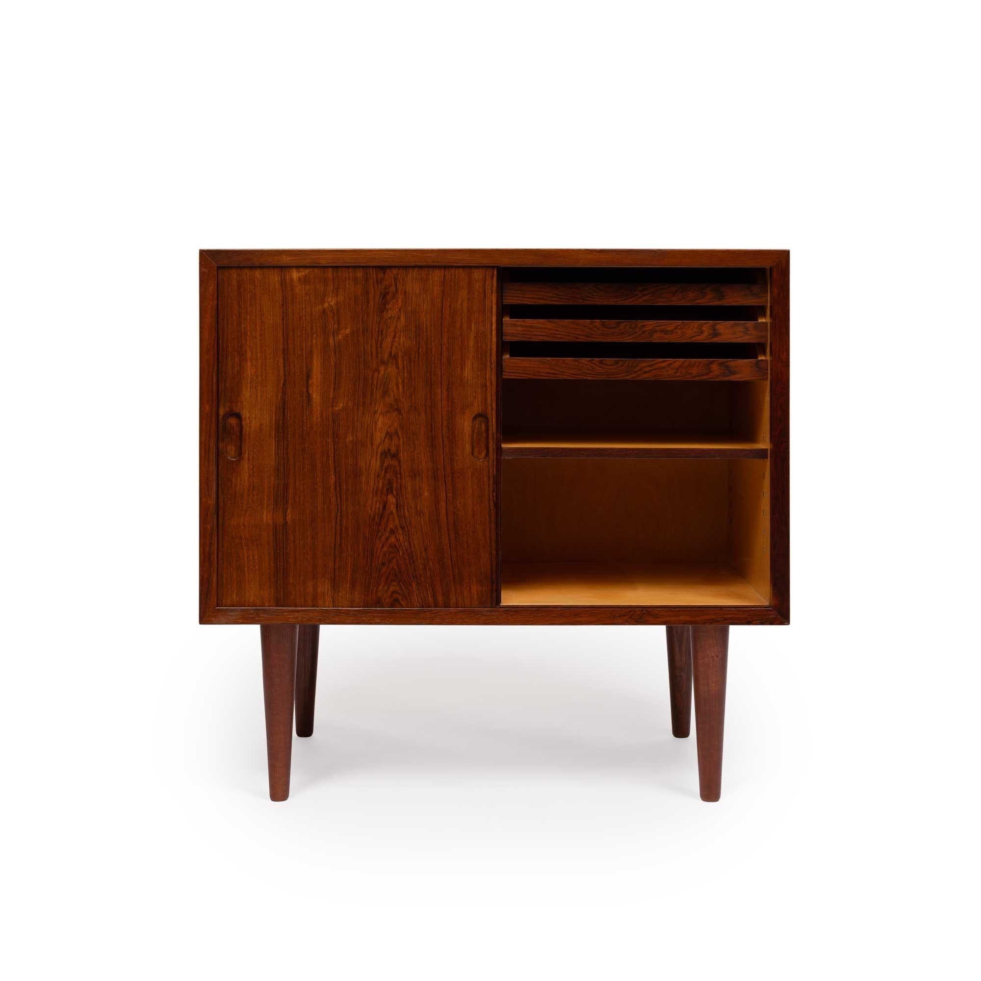 Vintage Danish Mid-Century Rosewood Chest 1970s In Good Condition For Sale In Emeryville, CA