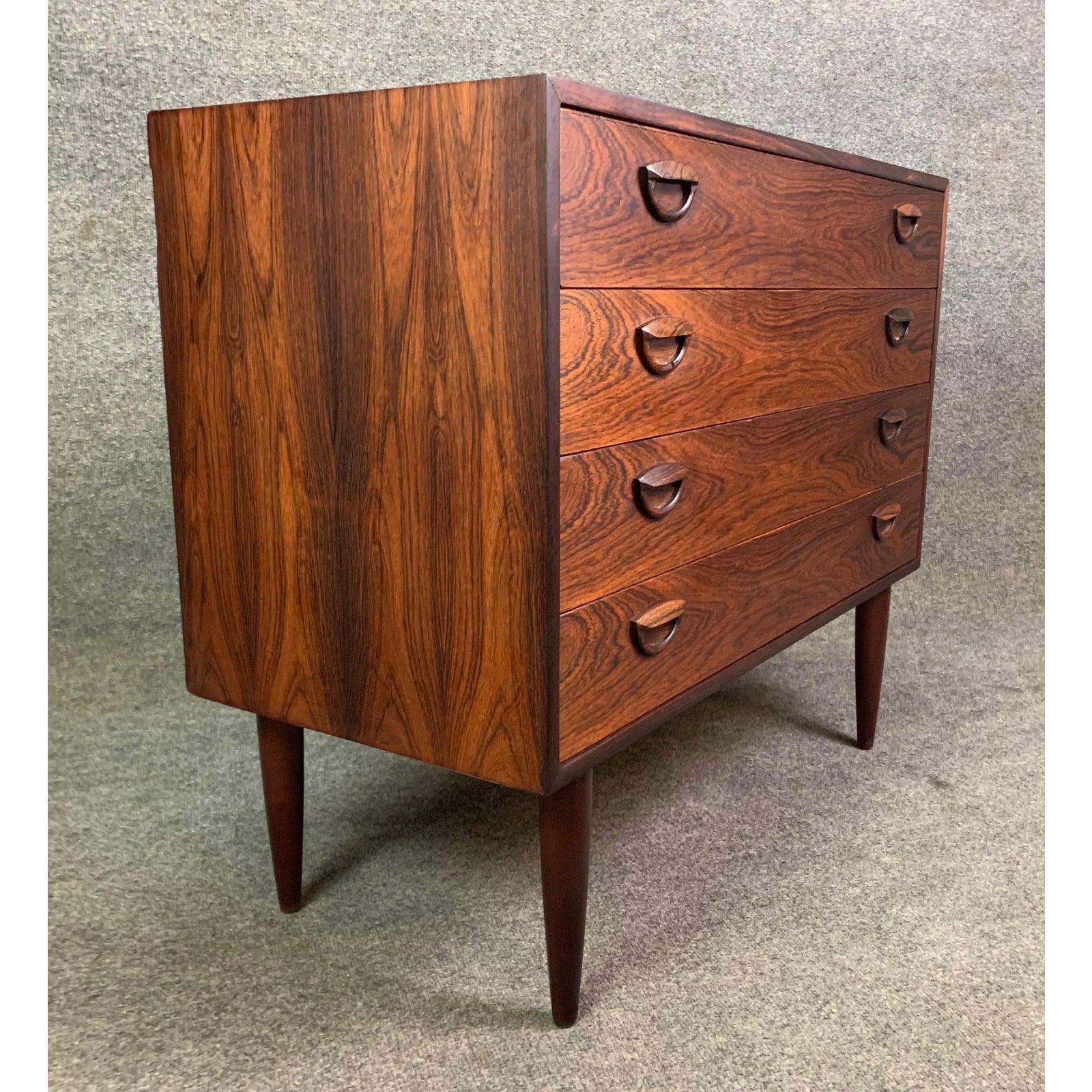Mid-20th Century Vintage Danish Midcentury Rosewood Chest of Drawers Dresser by Kai Kristiansen