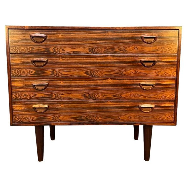 Vintage Danish Mid-Century Rosewood Chest of Drawers Dresser by Kai Kristiansen For Sale