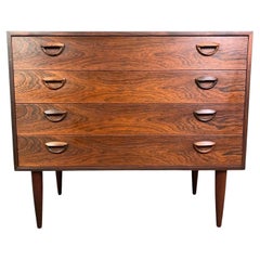 Retro Danish Mid-Century Rosewood Chest of Drawers Dresser