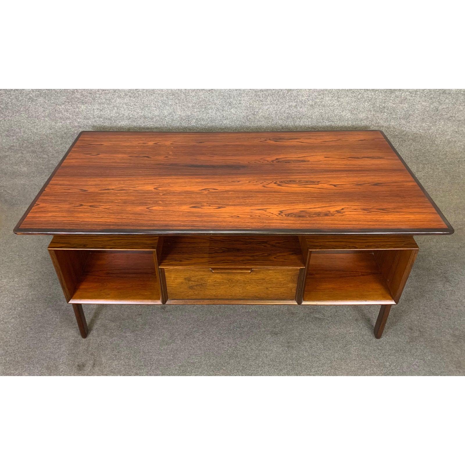 Vintage Danish Midcentury Rosewood Desk Model 75 by Gunni Oman for Omann Jun 1