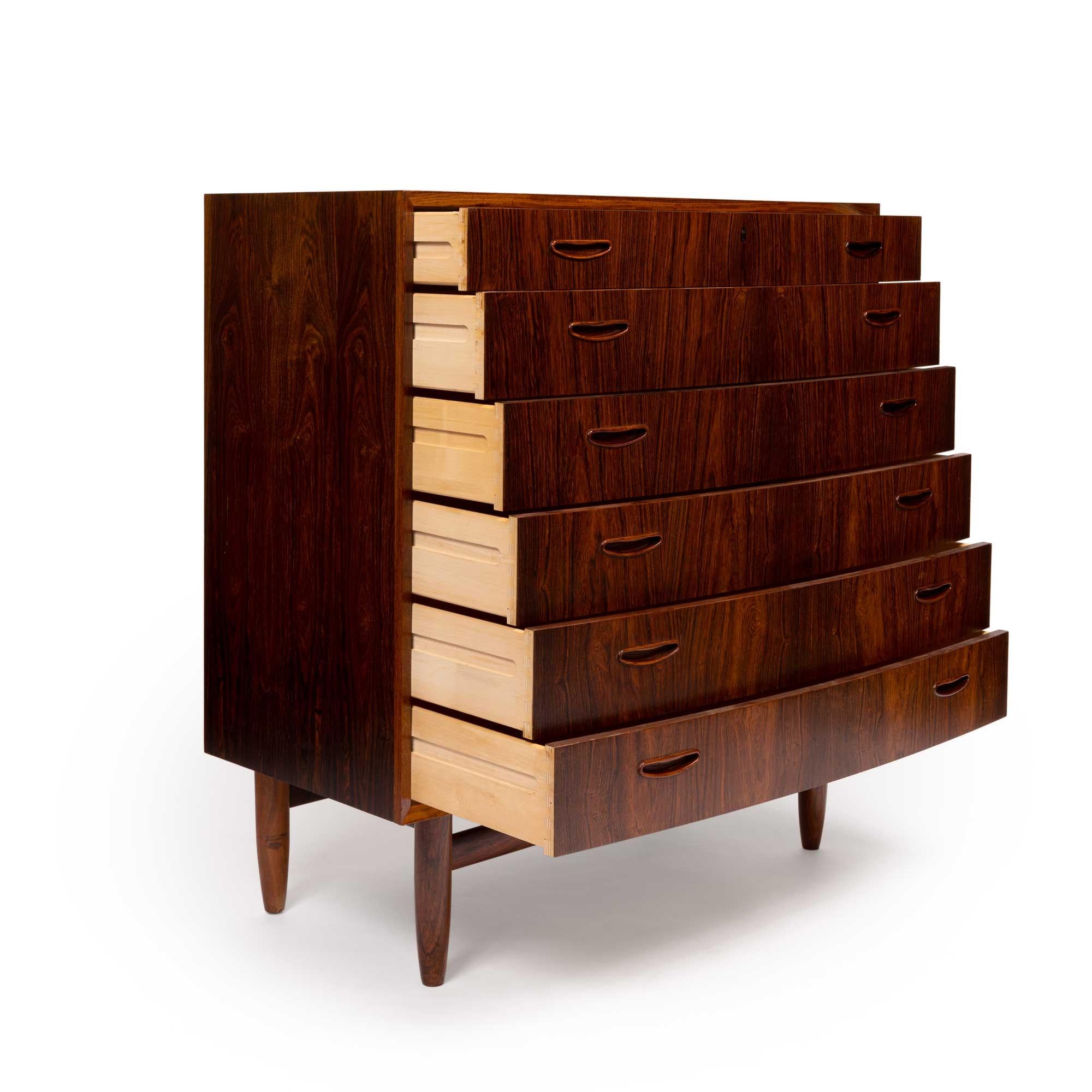 Danois Commode vintage danoise en bois de rose du milieu du siècle 1960 en vente