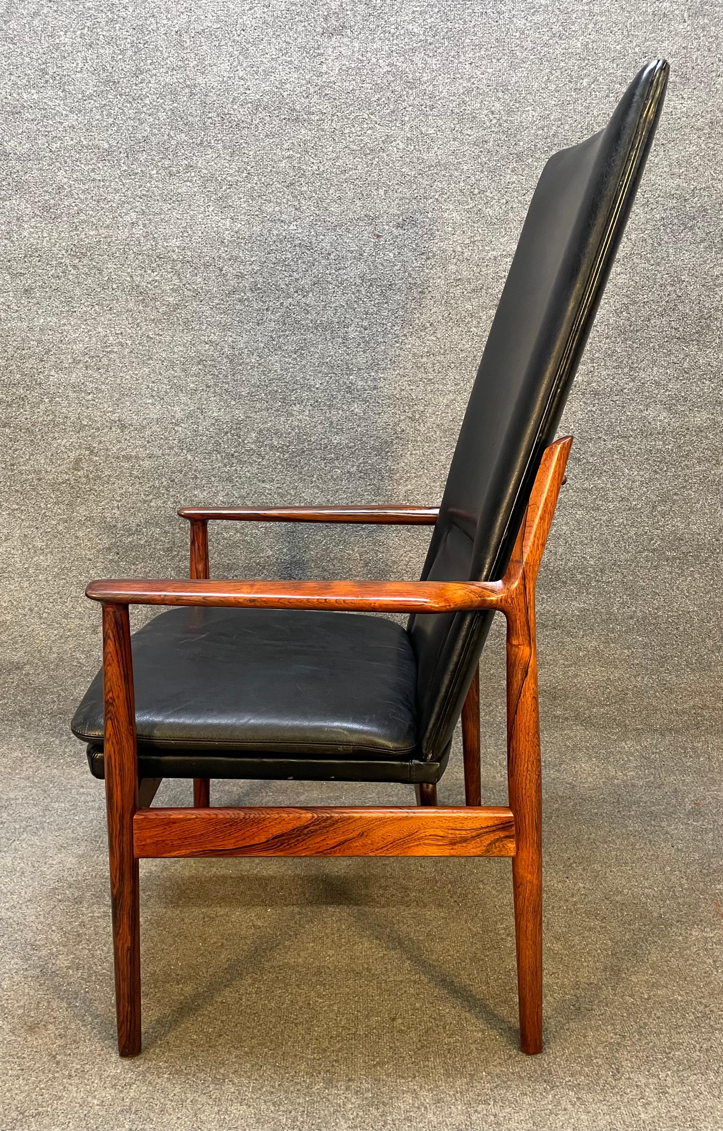 Vintage Danish Mid Century Rosewood Executive Chair by Arne Vodder for Sibast 3