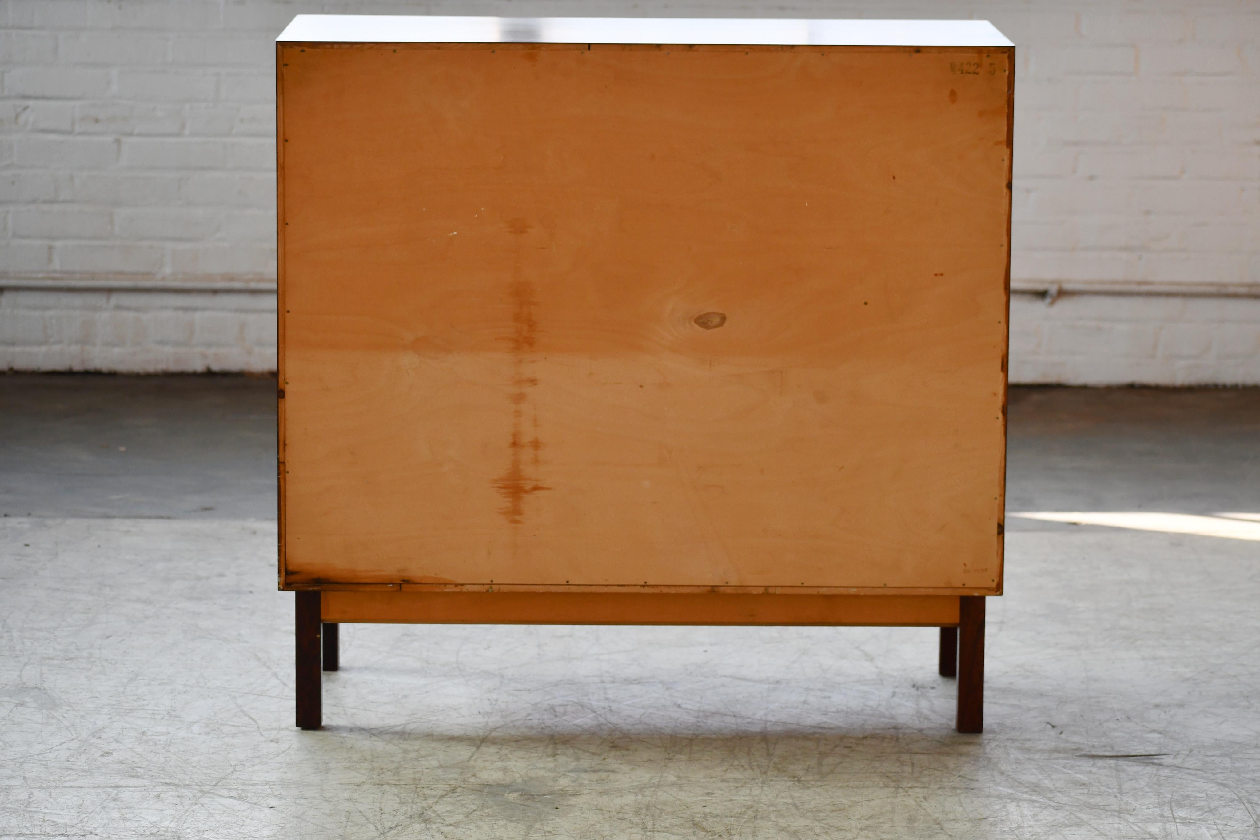 Vintage Danish Mid-Century Rosewood Five-Drawer Dresser 6
