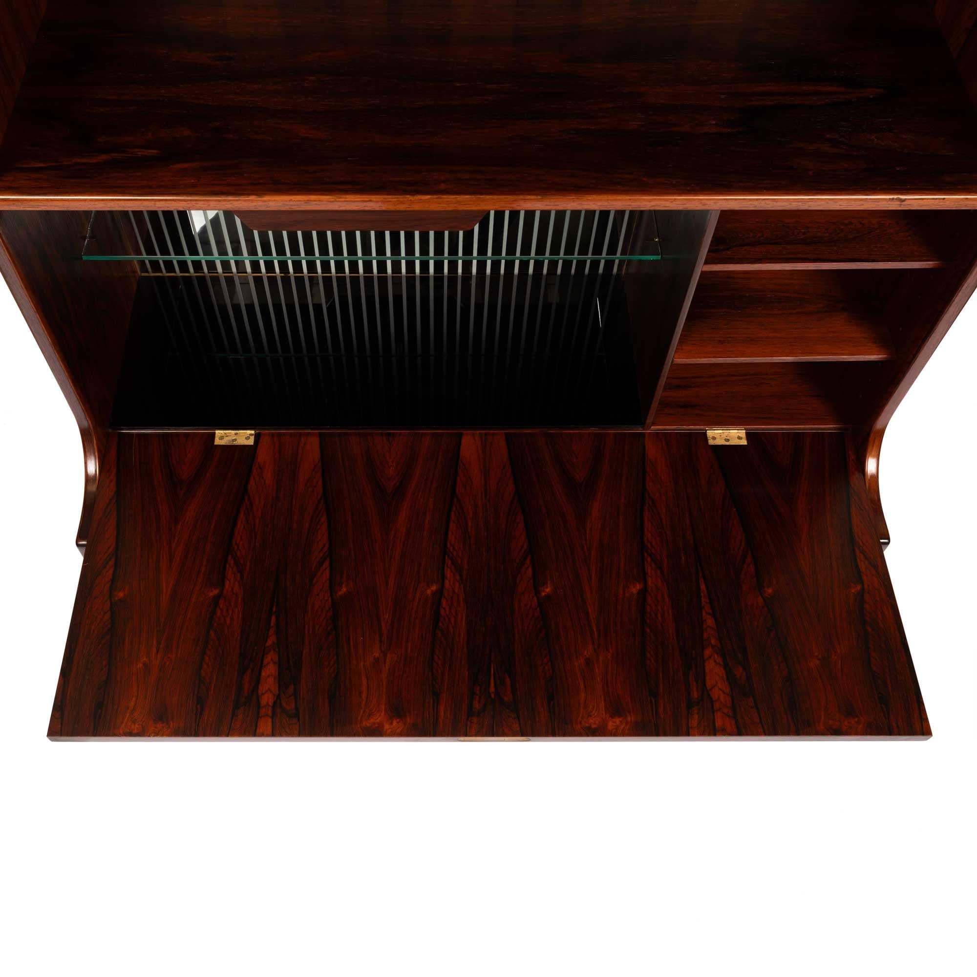 Vintage Danish Mid-Century Rosewood Hutch with Bar by Farsø møbelfabrik 4