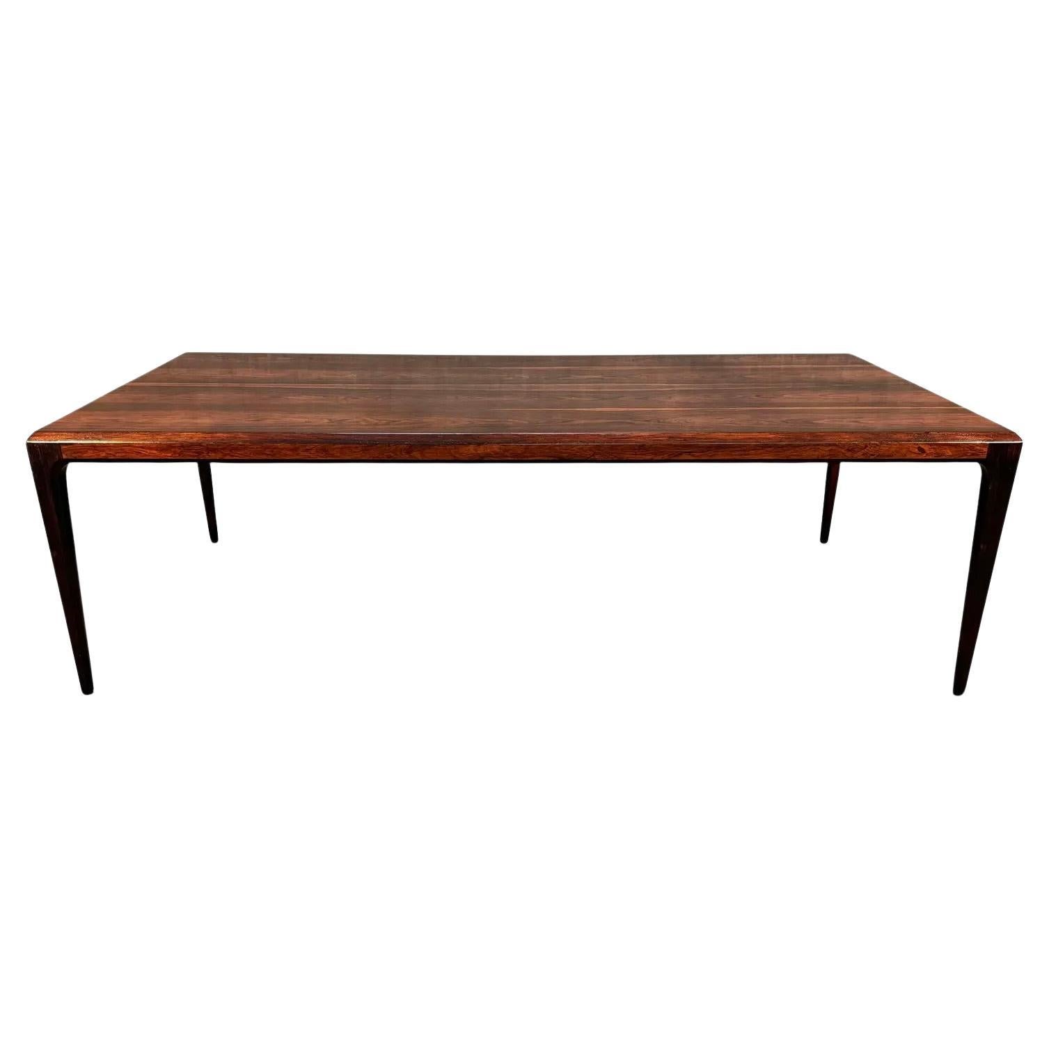 Vintage Danish Mid Century Rosewood Large Coffee Table by Johannes Andersen For Sale