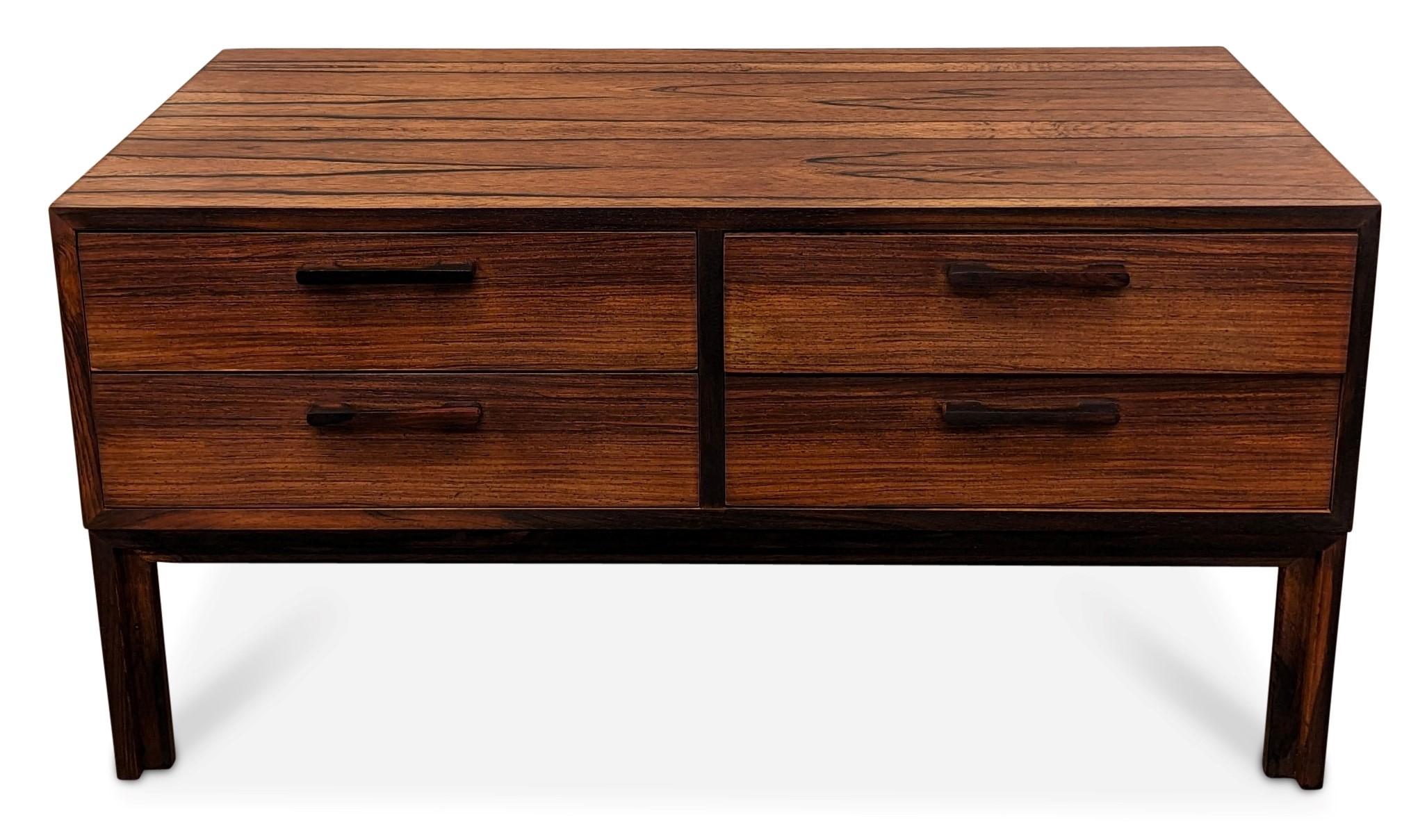 Mid-20th Century Vintage Danish Mid Century Rosewood Low Boy Dresser, 022302 For Sale