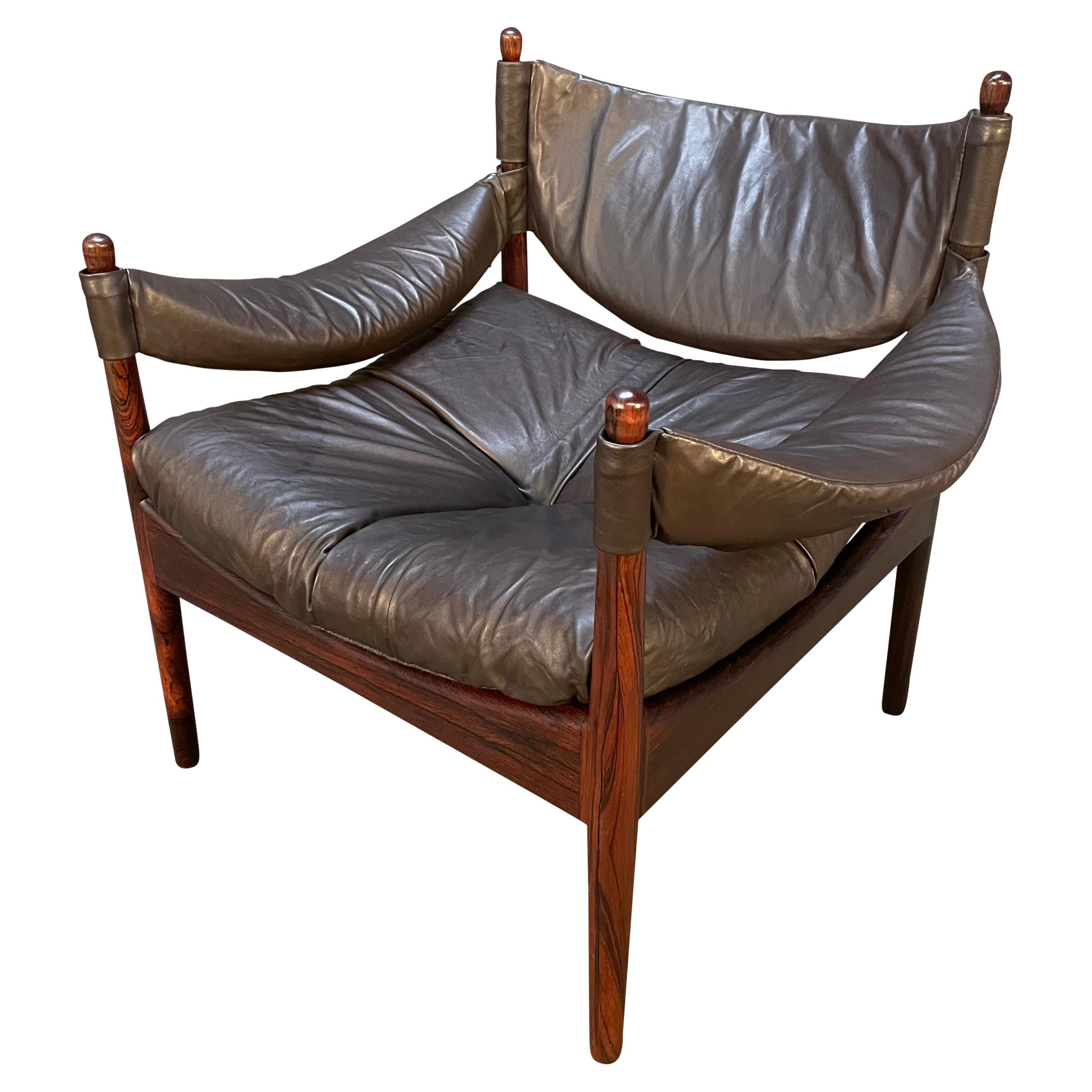 Vintage Danish Mid Century Rosewood "Modus" Lounge Chair by Kristian Vedel For Sale