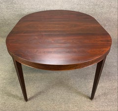 Vintage Danish Midcentury Rosewood Round Dining Table by Severin Hansen Jr