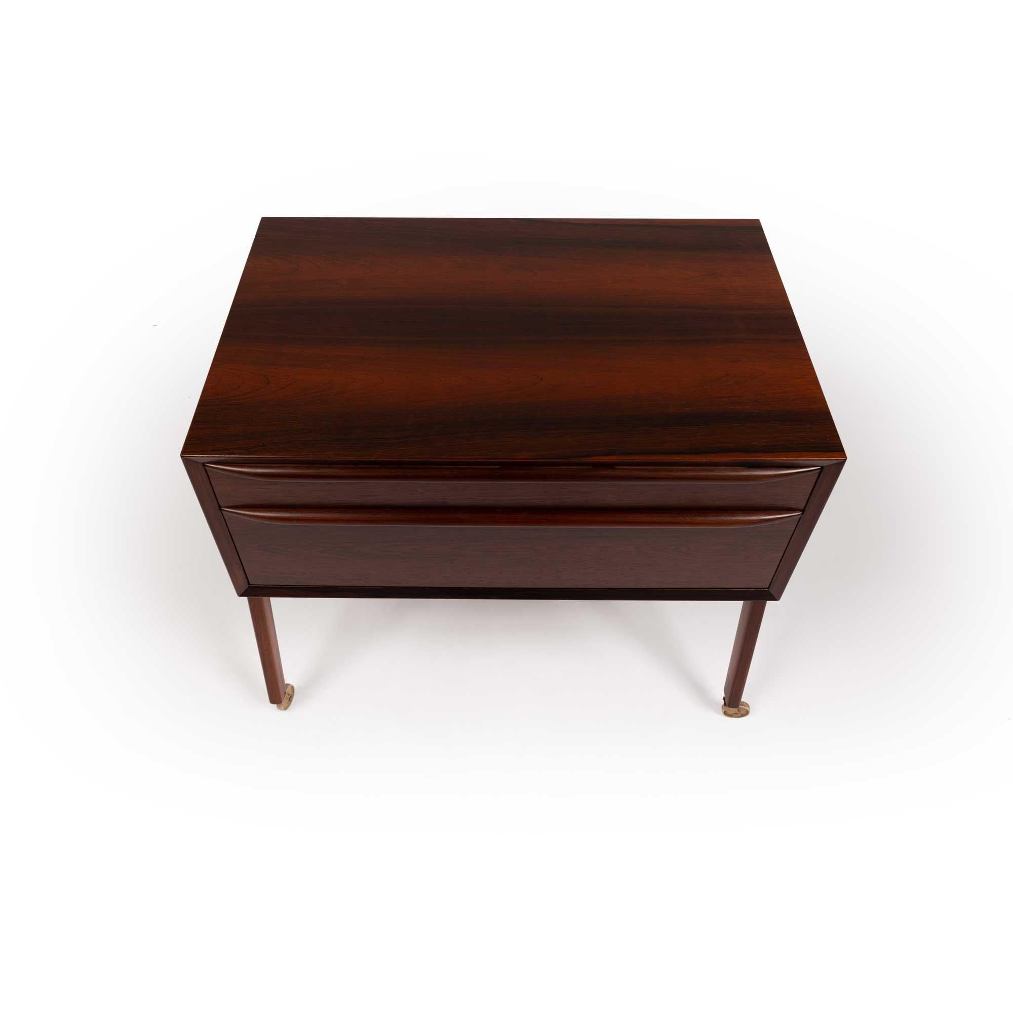 Vintage Danish Mid-Century Rosewood Sewing Cabinet/Chest For Sale 4